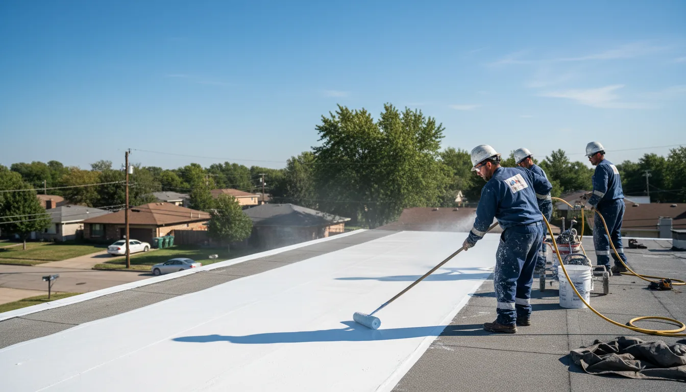 Commercial roof coating in Rogers, AR near me